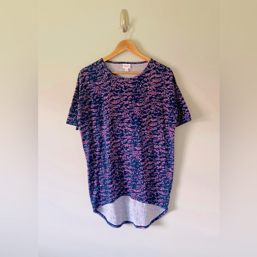 LulaRoe Short Sleeve Purple Dotted Tunic